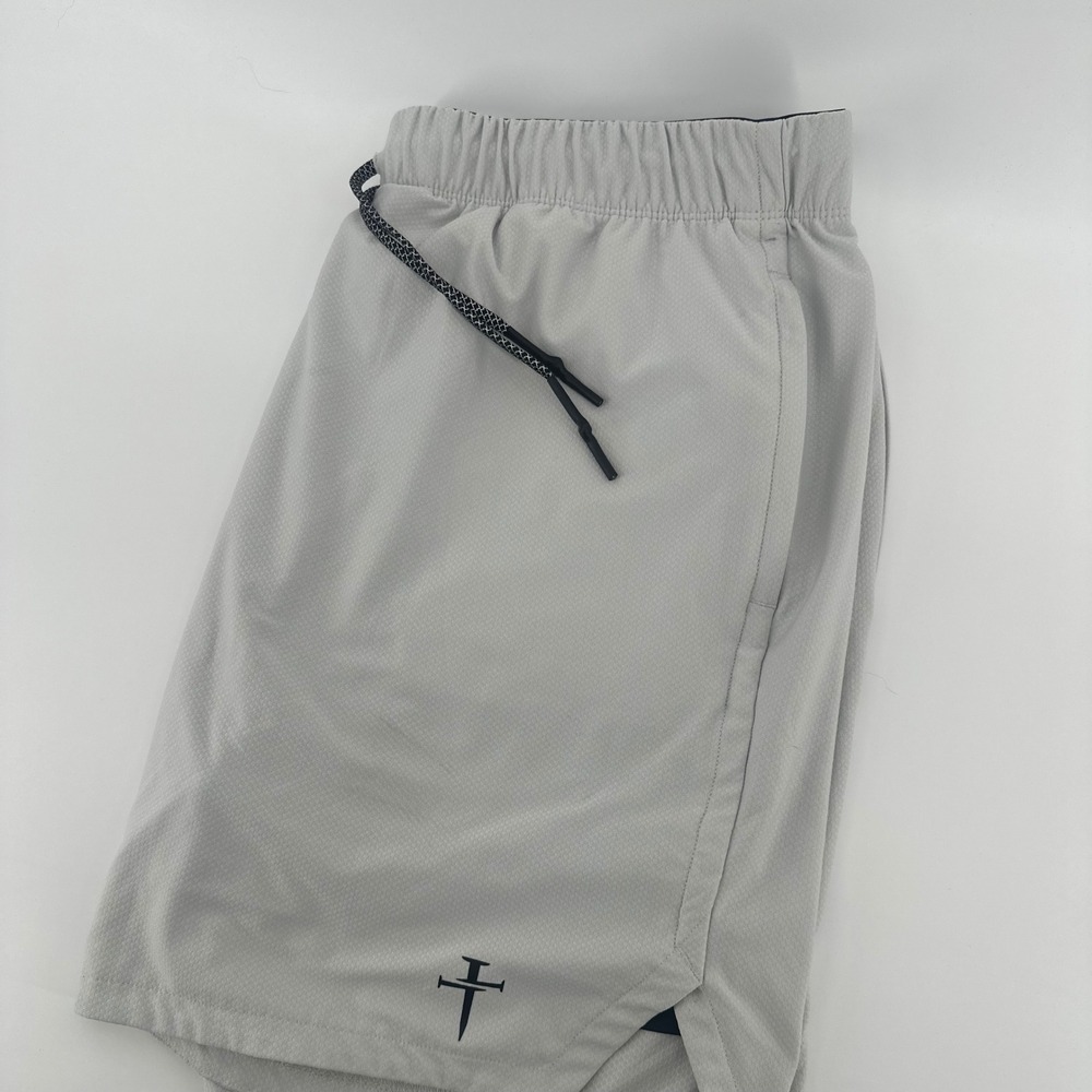 Three Nails Training Shorts Mens XXL 2XL Gray Performance Mesh Athletic Gym